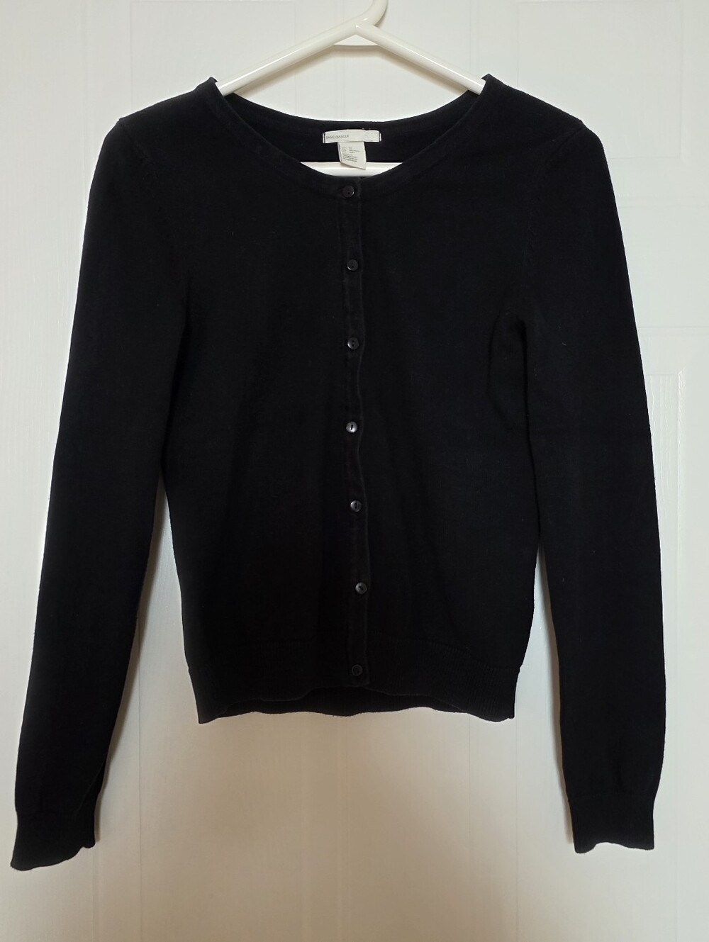 H&M Classic Black Button-Front Cardigan Sweater XS